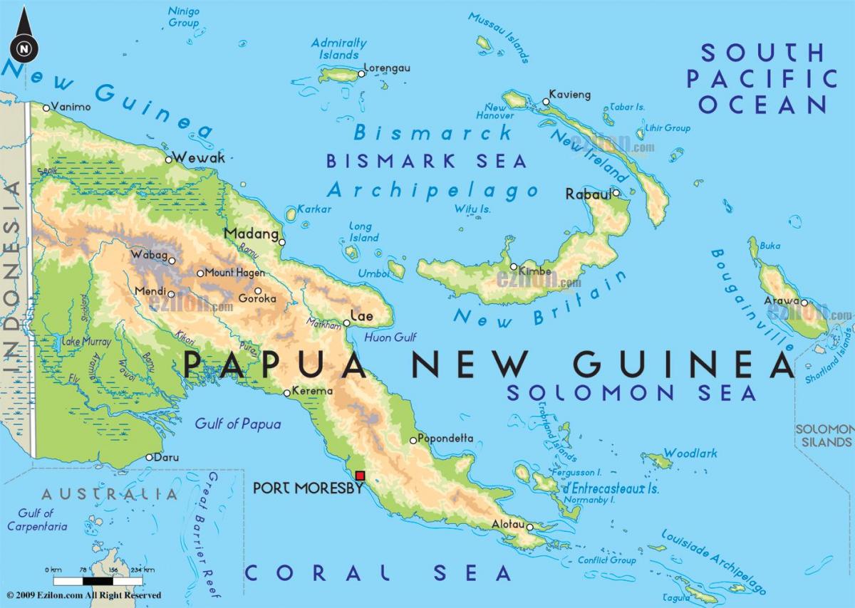térkép port moresby pápua új-guinea