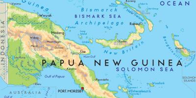 Térkép főváros, pápua új-guinea
