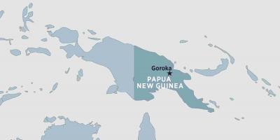 Térkép goroka pápua új-guinea