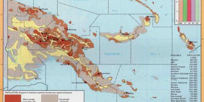 Térkép pápua új-guinea népesség