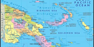 Részletes térkép a pápua új-guinea