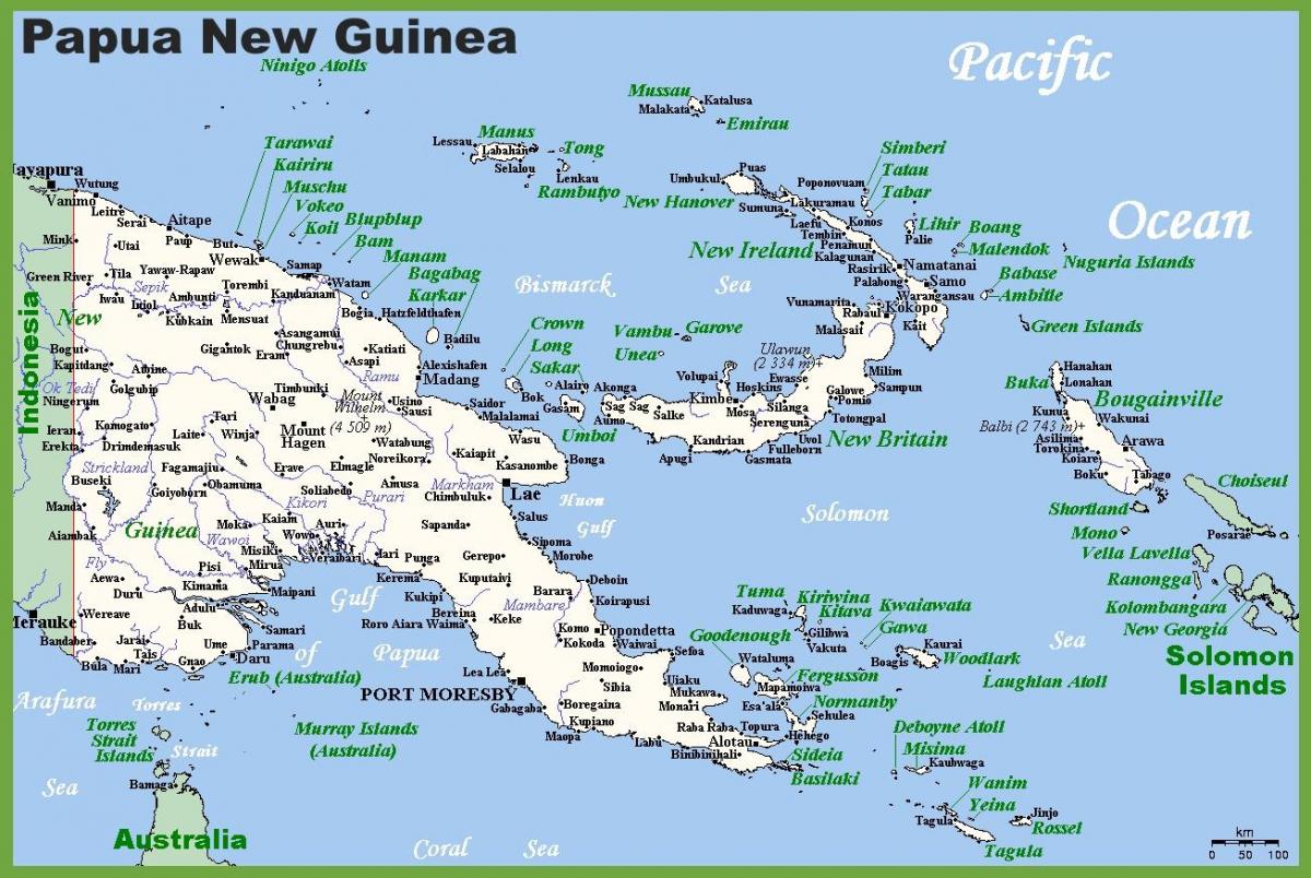 pápua új-guinea a térképen